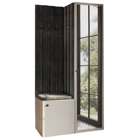 Garderoba Aria wersja 9 kaszmir z lustrem gałka