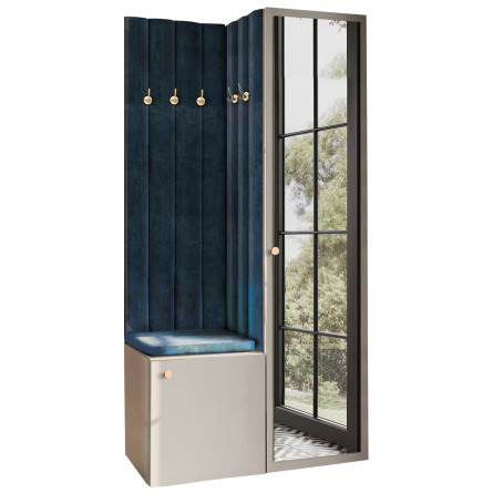 Garderoba Aria wersja 9 kaszmir z lustrem gałka