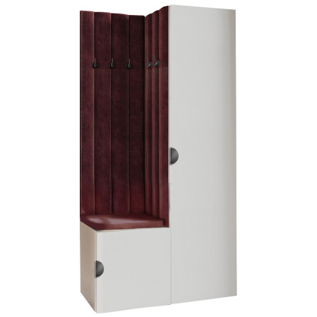 Garderoba Aria wersja 9 Biała półokrągły uchwyt