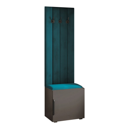 Garderoba Aria wersja 8 Wieszak Szafka 56cm uchwyt hexa czarna
