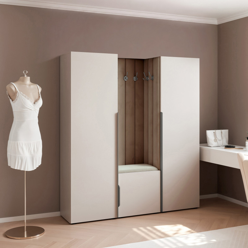 Garderoba Aria wersja 3 kaszmir 168cm uchwyt hexa
